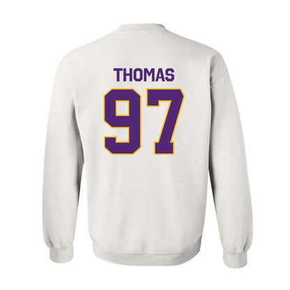 Northern Iowa - NCAA Football : Theo Thomas - Classic Shersey Crewneck Sweatshirt-1