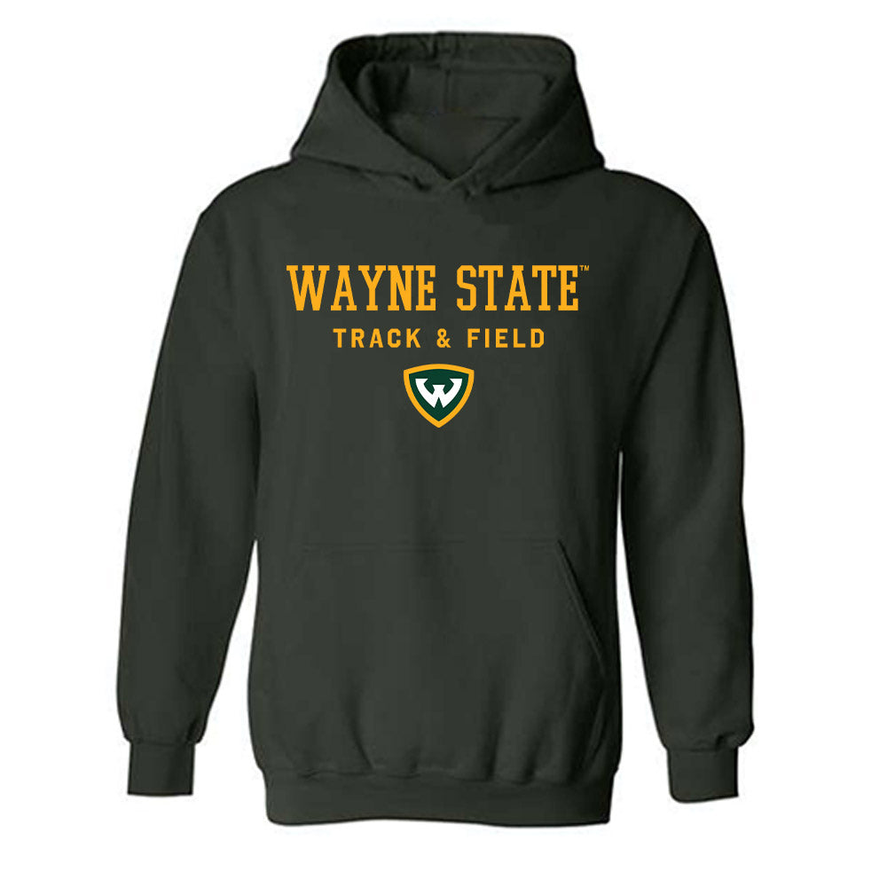 Wayne State - NCAA Women's Track & Field : Richelle Cotter - Classic Shersey Hooded Sweatshirt-0