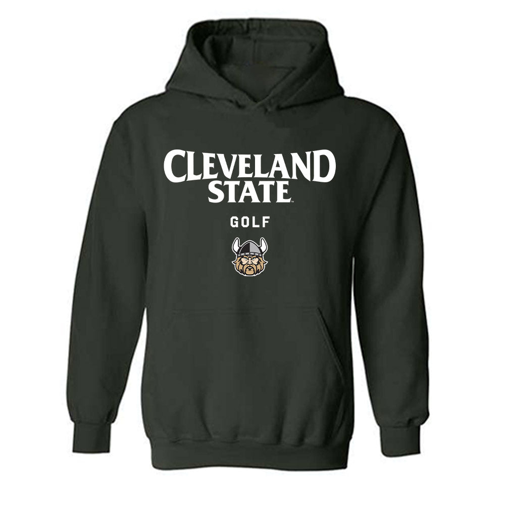 Cleveland State - NCAA Men's Golf : Dominik Cosic - Classic Shersey Hooded Sweatshirt-0