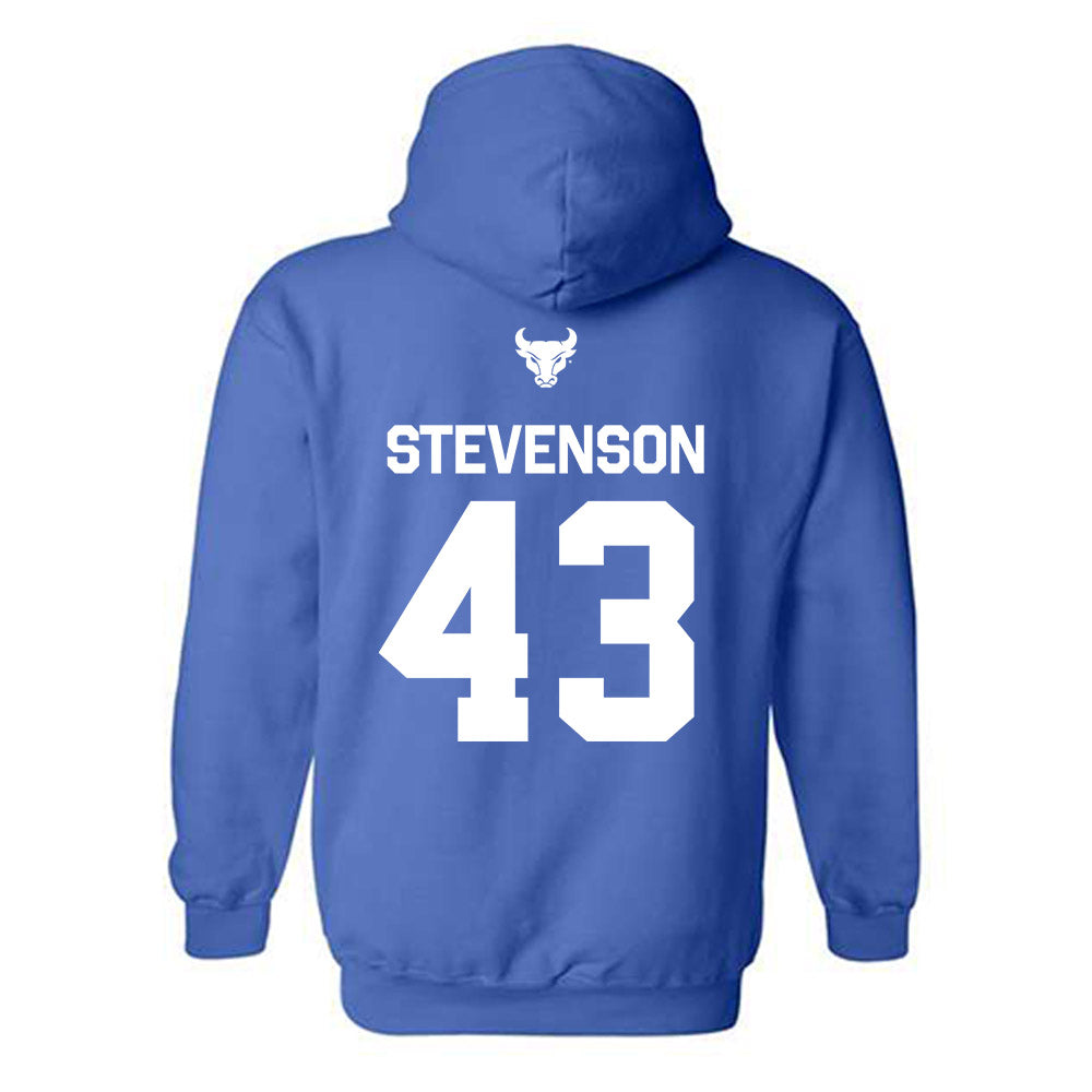 Buffalo - NCAA Football : Xair Stevenson - Classic Shersey Hooded Sweatshirt-1