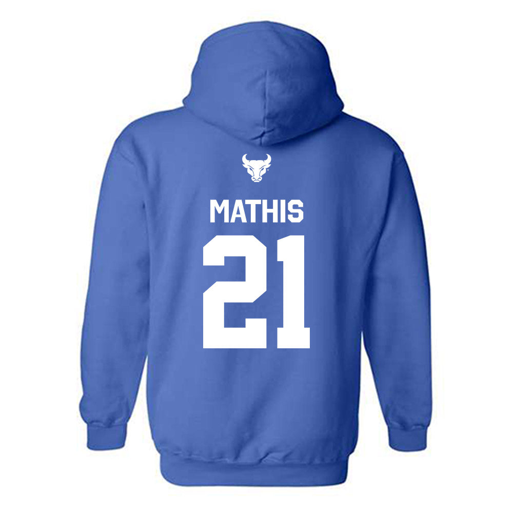 Buffalo - NCAA Football : Devare Mathis - Classic Shersey Hooded Sweatshirt-1