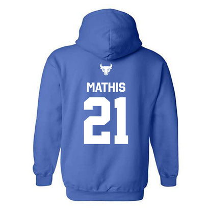Buffalo - NCAA Football : Devare Mathis - Classic Shersey Hooded Sweatshirt-1