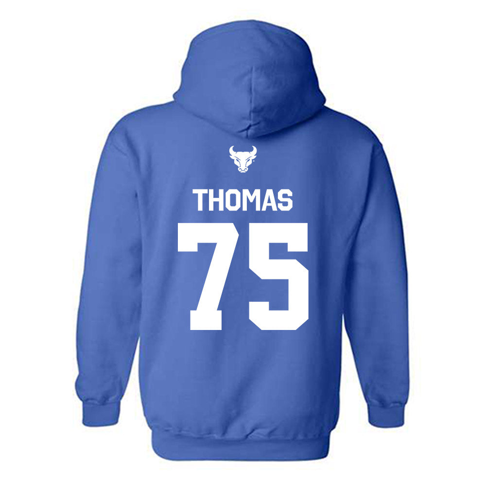 Buffalo - NCAA Football : Ahmaan Thomas - Classic Shersey Hooded Sweatshirt-1