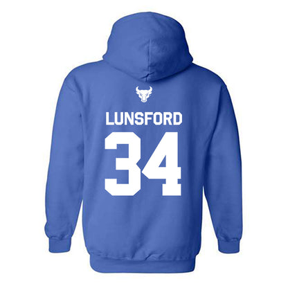 Buffalo - NCAA Football : Preston Lunsford - Classic Shersey Hooded Sweatshirt-1