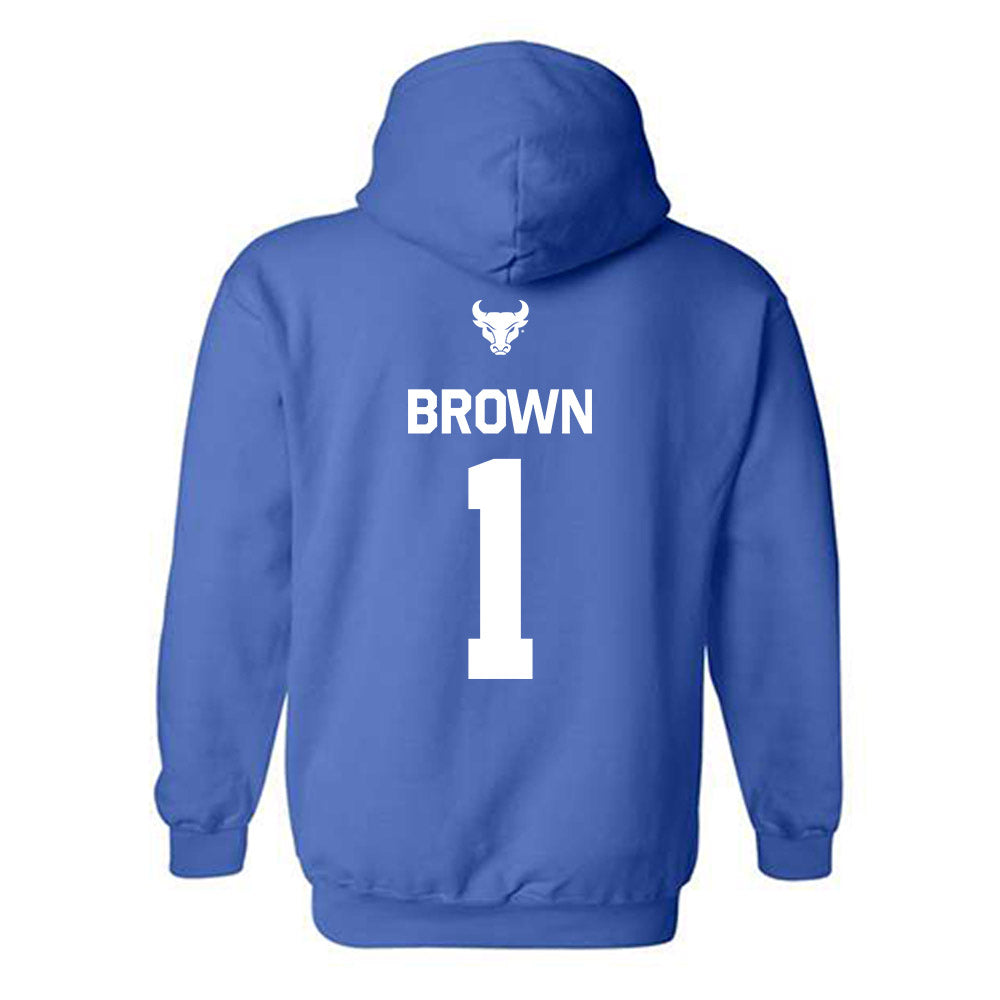 Buffalo - NCAA Football : Saveon Brown - Classic Shersey Hooded Sweatshirt-1