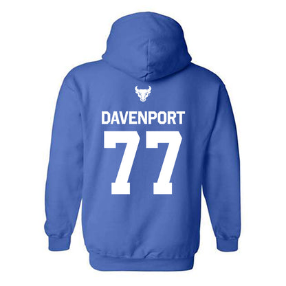 Buffalo - NCAA Football : Jackson Davenport - Classic Shersey Hooded Sweatshirt-1