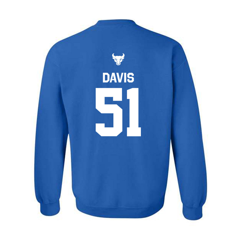 Buffalo - NCAA Football : Tyrone Davis - Classic Shersey Crewneck Sweatshirt-1