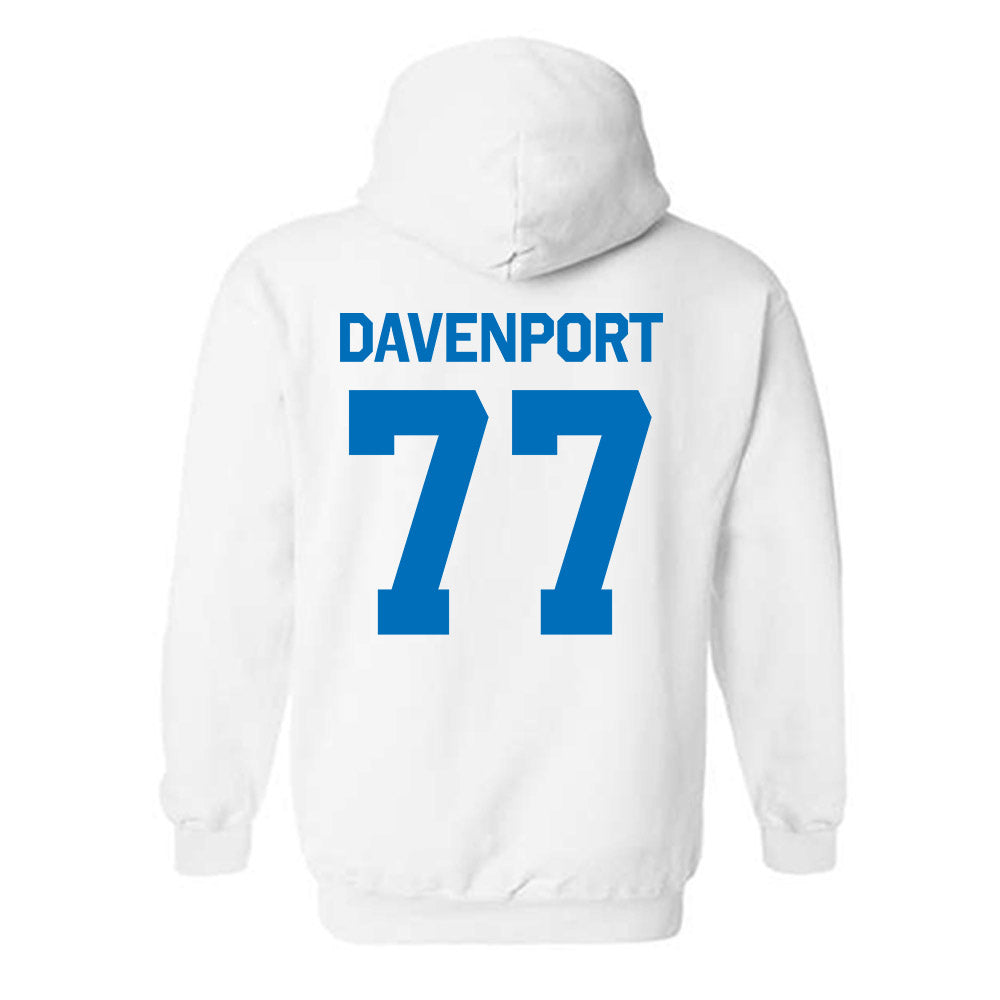 Buffalo - NCAA Football : Jackson Davenport - Classic Shersey Hooded Sweatshirt-1