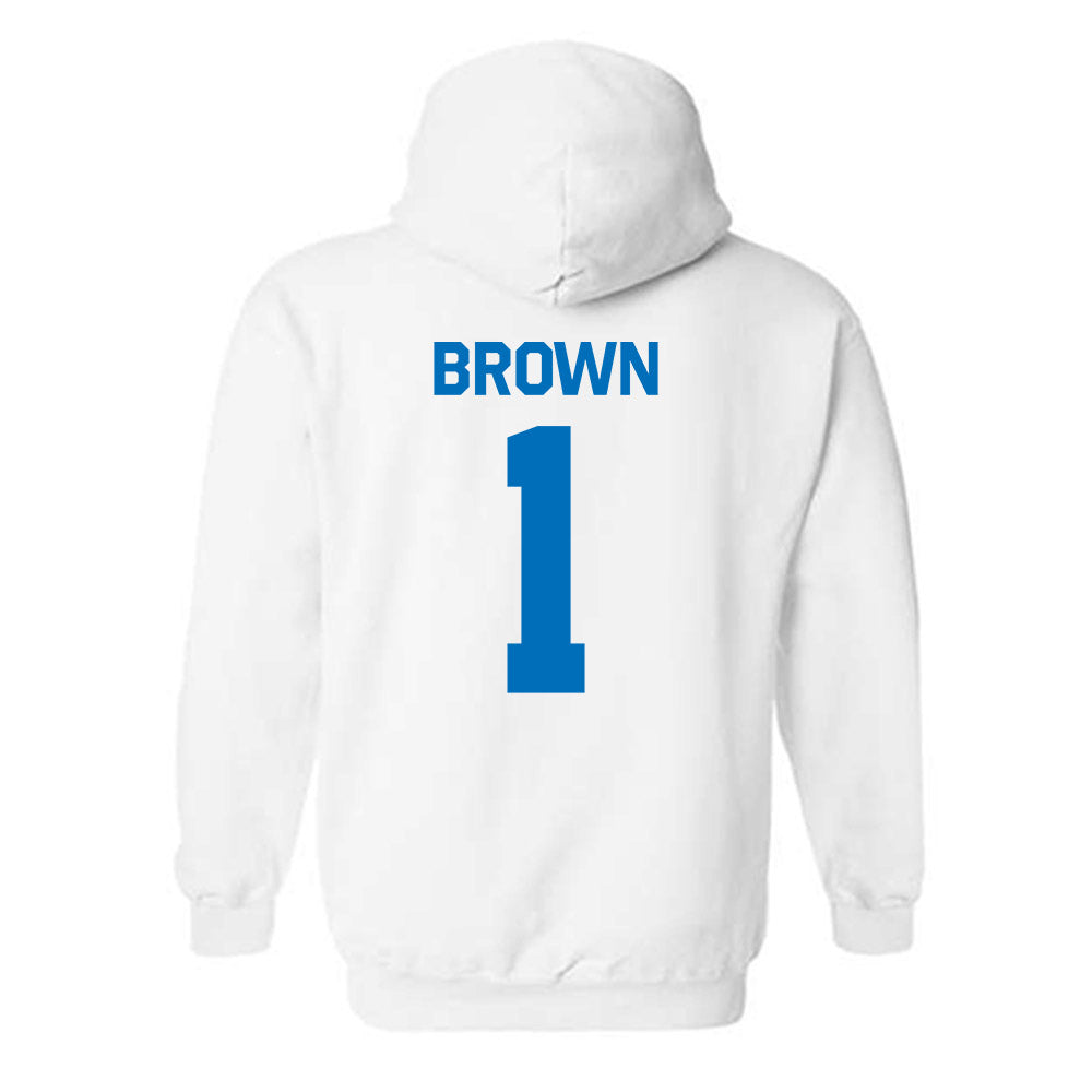 Buffalo - NCAA Football : Saveon Brown - Classic Shersey Hooded Sweatshirt-1