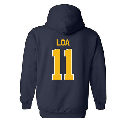 Northern Arizona - NCAA Football : Ziggy Loa - Classic Shersey Hooded Sweatshirt-1