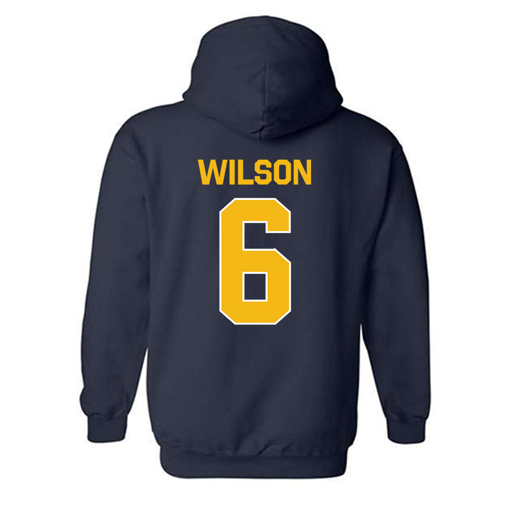 Northern Arizona - NCAA Football : Shahid Wilson - Classic Shersey Hooded Sweatshirt-1