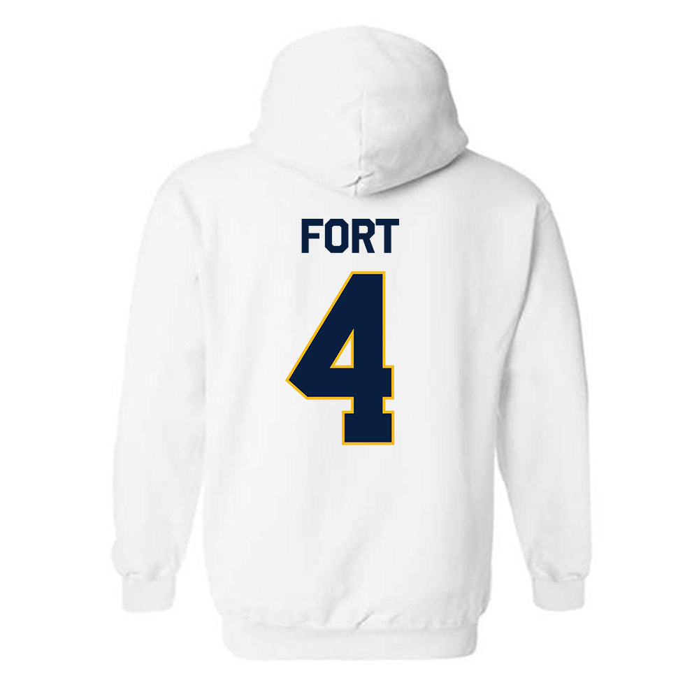 Northern Arizona - NCAA Men's Basketball : Oakland Fort - Classic Shersey Hooded Sweatshirt-1