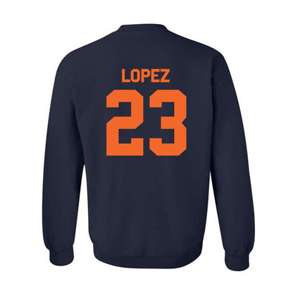 FPU - NCAA Baseball : Alex Lopez - Classic Shersey Crewneck Sweatshirt-1