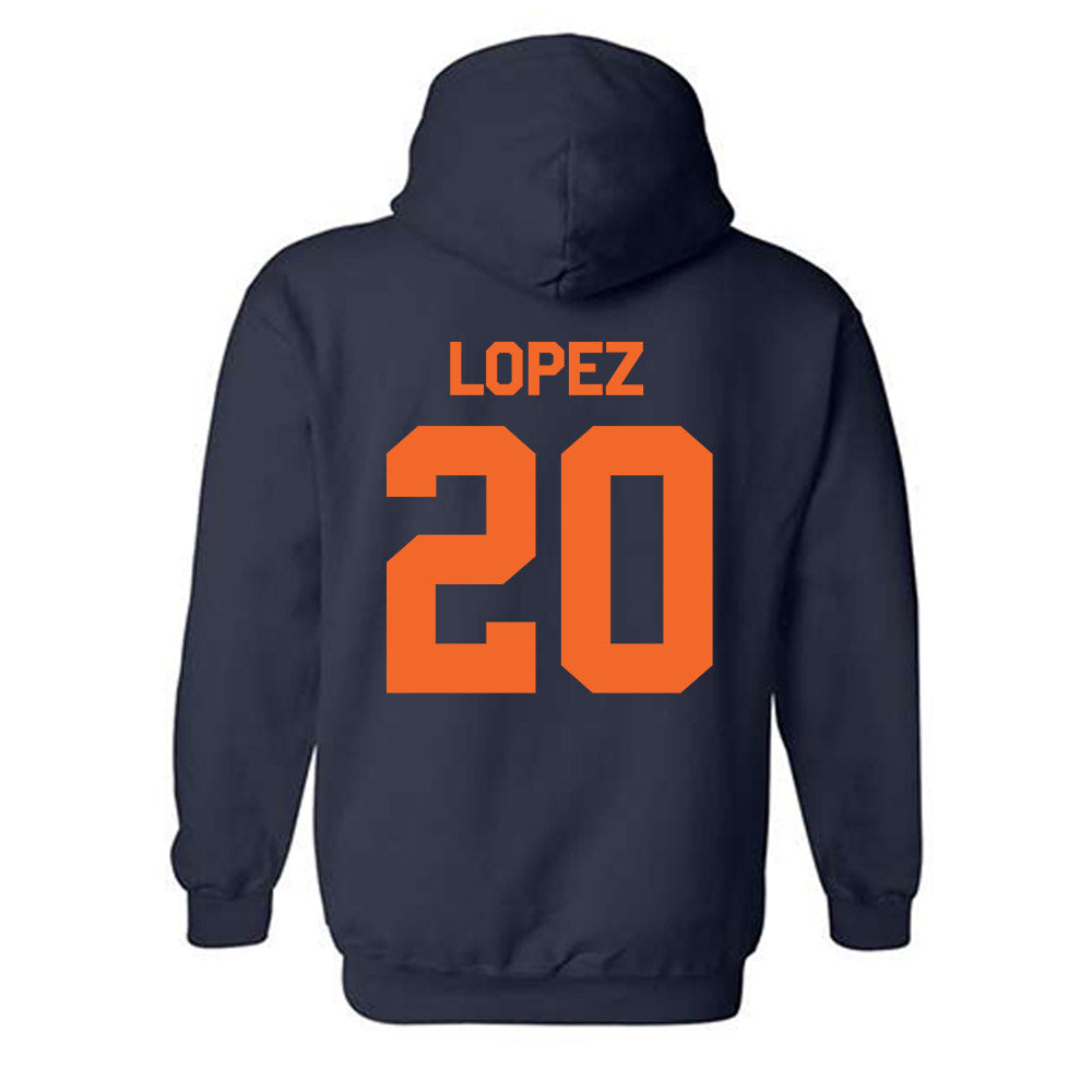 FPU - NCAA Men's Soccer : Bryan Lopez - Classic Shersey Hooded Sweatshirt-1