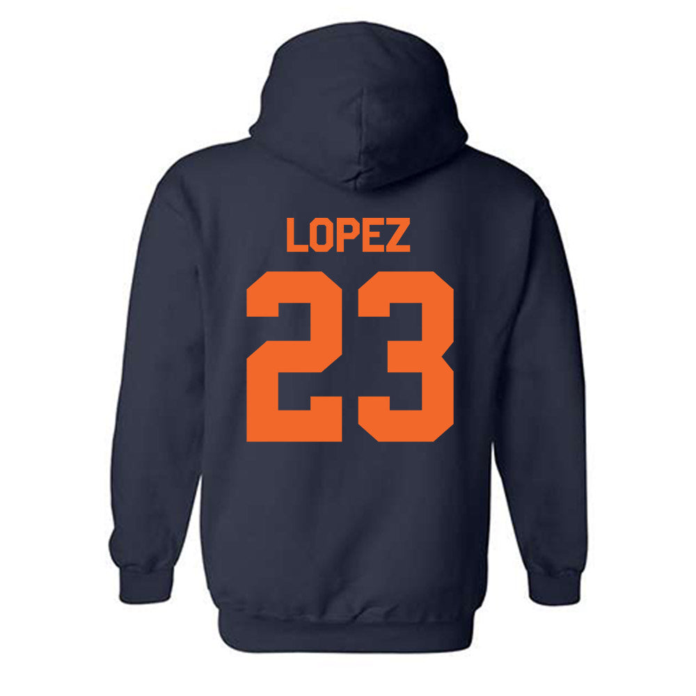 FPU - NCAA Baseball : Alex Lopez - Classic Shersey Hooded Sweatshirt-1