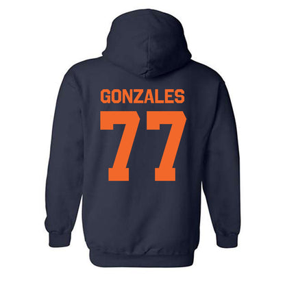 FPU - NCAA Baseball : Tyler Gonzales - Classic Shersey Hooded Sweatshirt-1