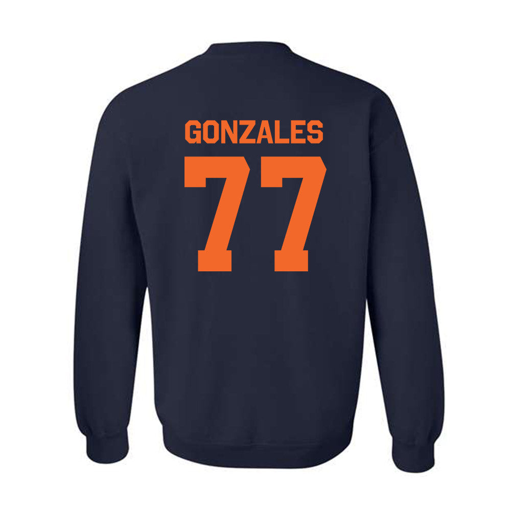 FPU - NCAA Baseball : Tyler Gonzales - Classic Shersey Crewneck Sweatshirt-1