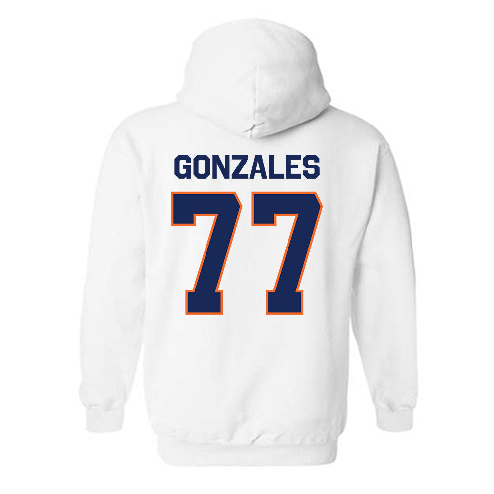 FPU - NCAA Baseball : Tyler Gonzales - Classic Shersey Hooded Sweatshirt-1