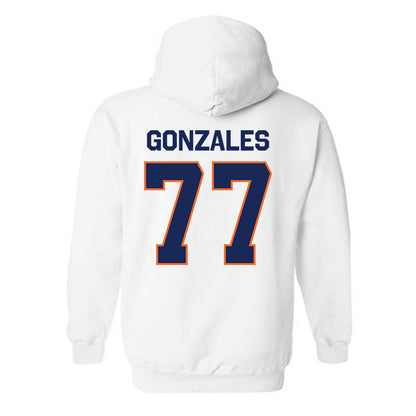 FPU - NCAA Baseball : Tyler Gonzales - Classic Shersey Hooded Sweatshirt-1