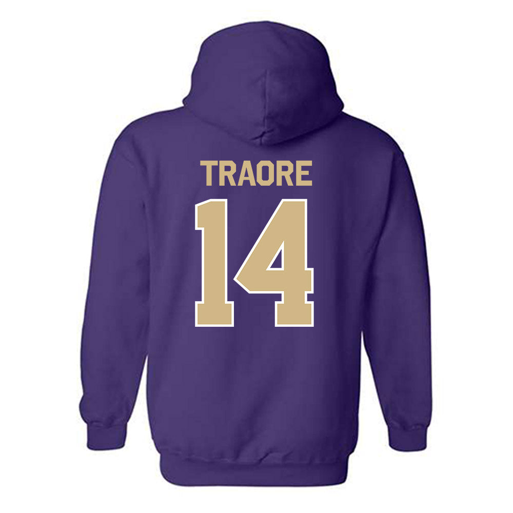 Washington - NCAA Men's Basketball : Mady Traore - Classic Shersey Hooded Sweatshirt-1