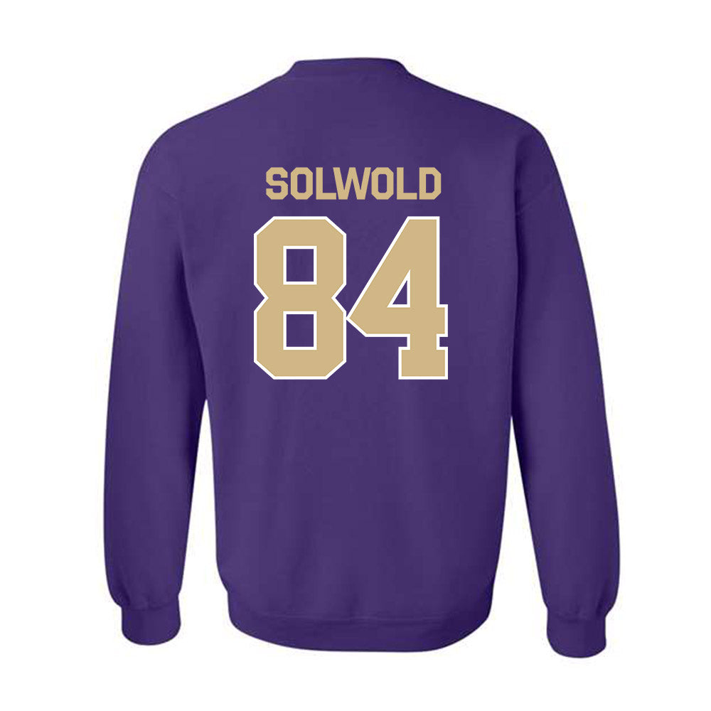 Washington - NCAA Football : Hunter Solwold - Classic Shersey Crewneck Sweatshirt-1