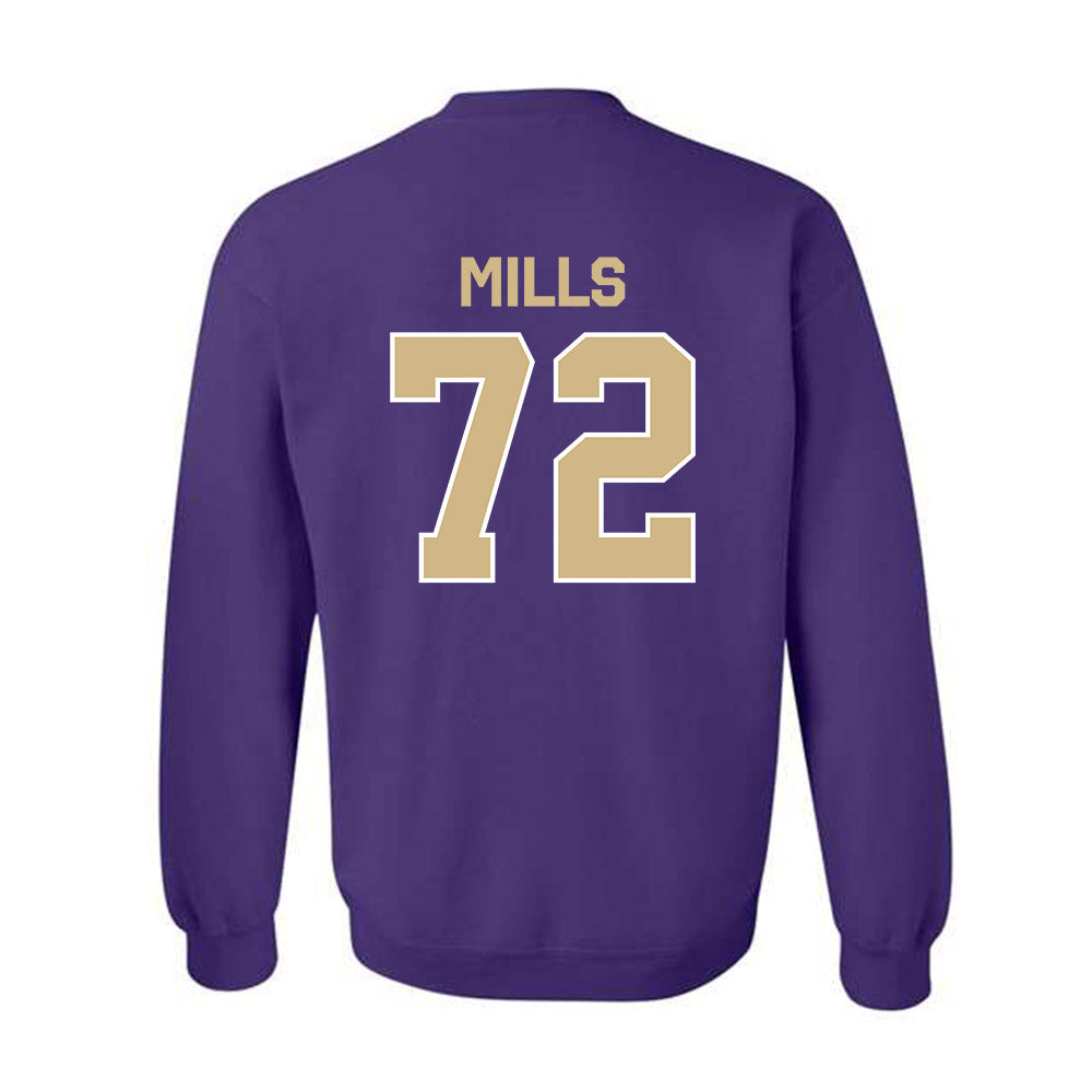Washington - NCAA Football : John Mills - Classic Shersey Crewneck Sweatshirt-1