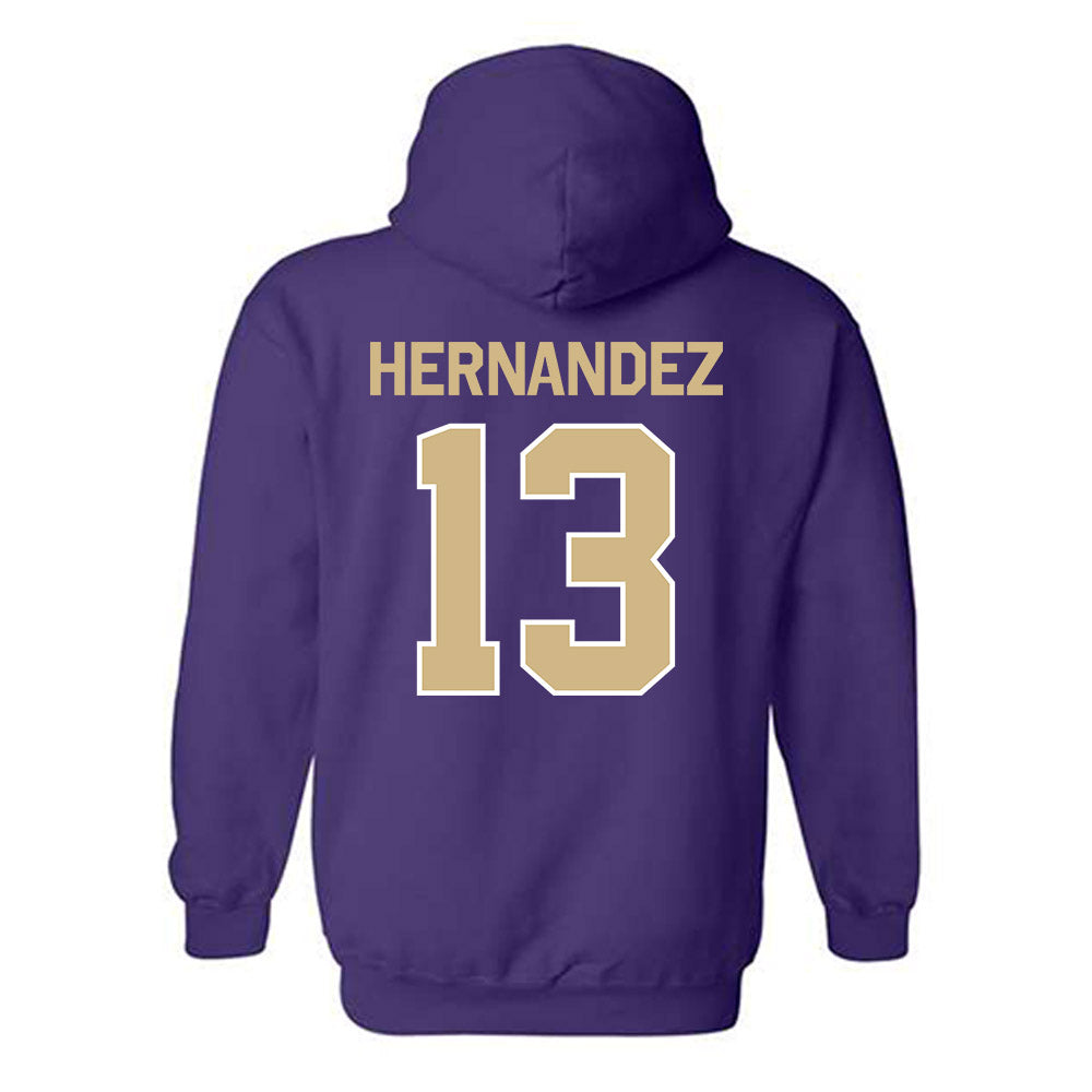 Washington - NCAA Men's Soccer : Kevin Hernandez - Classic Shersey Hooded Sweatshirt-1
