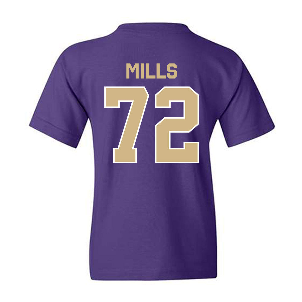 Washington - NCAA Football : John Mills - Classic Shersey Youth T-Shirt-1