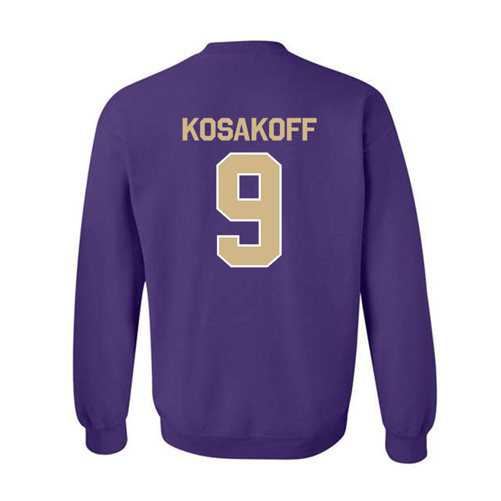 Washington - NCAA Men's Soccer : Charlie Kosakoff - Classic Shersey Crewneck Sweatshirt-1