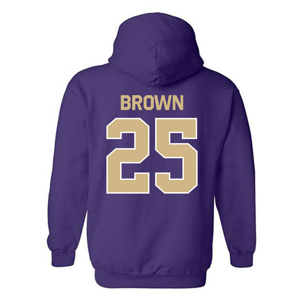 Washington - NCAA Beach Volleyball : MayaMay Brown - Classic Shersey Hooded Sweatshirt-1