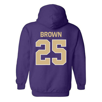 Washington - NCAA Beach Volleyball : MayaMay Brown - Classic Shersey Hooded Sweatshirt-1