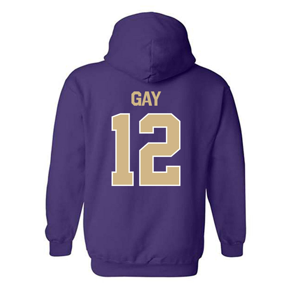Washington - NCAA Men's Soccer : Carter Gay - Classic Shersey Hooded Sweatshirt-1