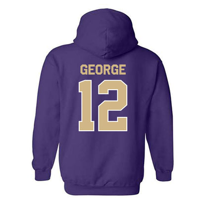 Washington - NCAA Football : Logan George - Classic Shersey Hooded Sweatshirt-1