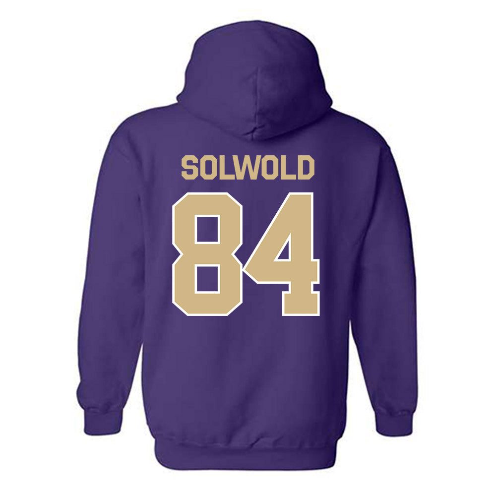 Washington - NCAA Football : Hunter Solwold - Classic Shersey Hooded Sweatshirt-1