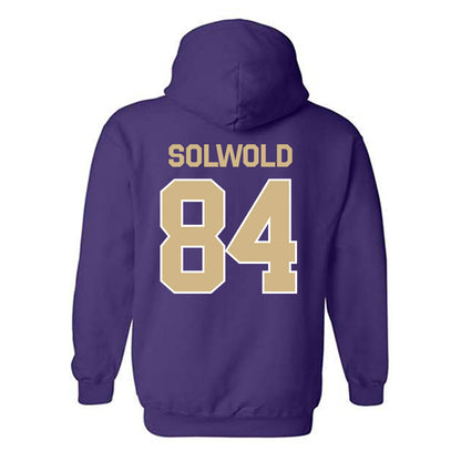 Washington - NCAA Football : Hunter Solwold - Classic Shersey Hooded Sweatshirt-1
