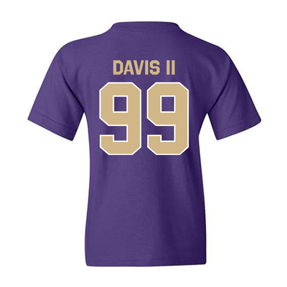 Washington - NCAA Football : Russell Davis II - Classic Shersey Youth T-Shirt-1