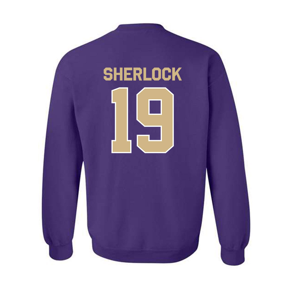 Washington - NCAA Men's Soccer : Mikey Sherlock - Classic Shersey Crewneck Sweatshirt-1