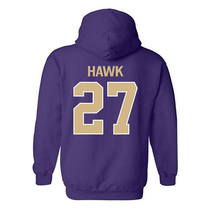 Washington - NCAA Men's Soccer : Levi Hawk - Classic Shersey Hooded Sweatshirt-1