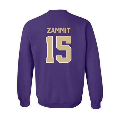 Washington - NCAA Football : Derek Zammit - Classic Shersey Crewneck Sweatshirt-1