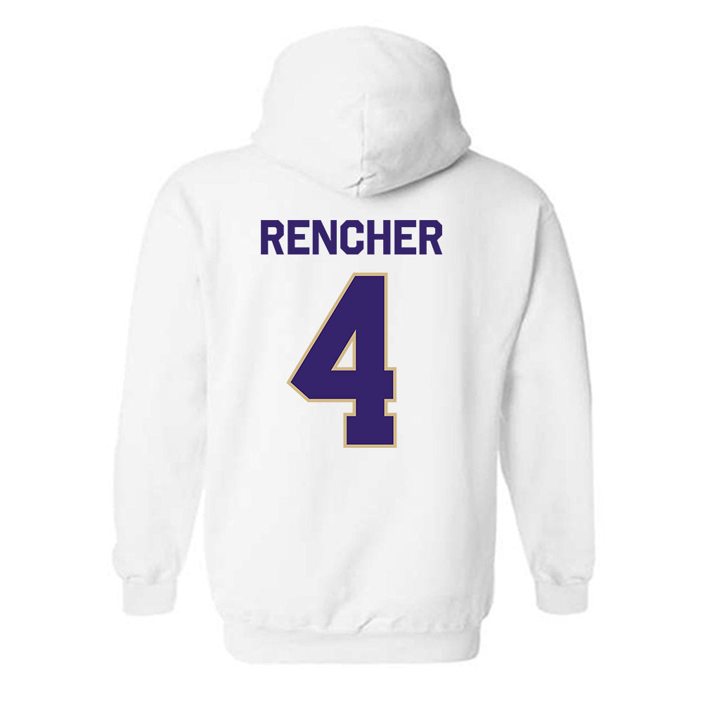 Washington - NCAA Men's Basketball : Jasir Rencher - Classic Shersey Hooded Sweatshirt-1