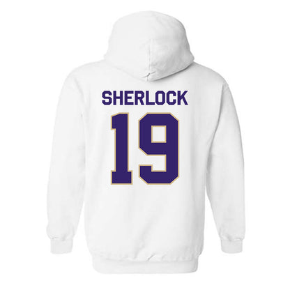 Washington - NCAA Men's Soccer : Mikey Sherlock - Classic Shersey Hooded Sweatshirt-1
