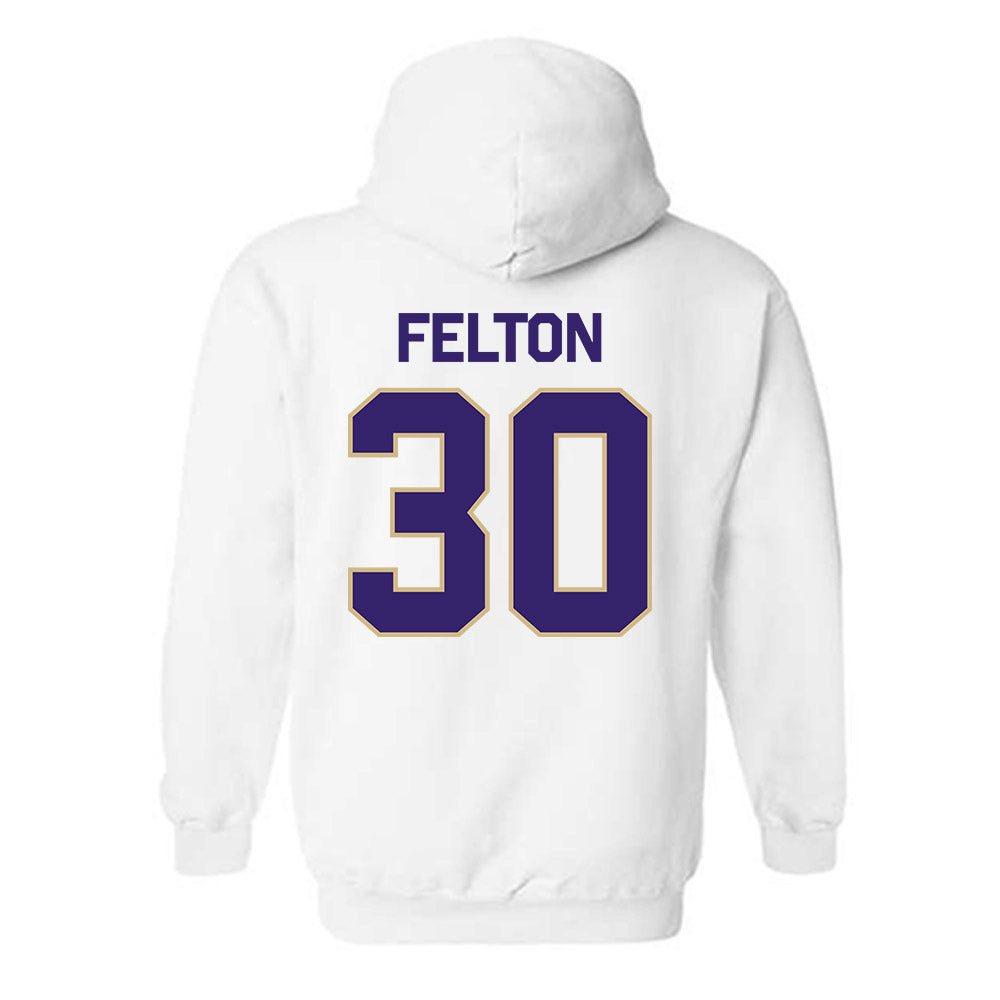 Washington - NCAA Men's Soccer : Jaeger Felton - Classic Shersey Hooded Sweatshirt-1