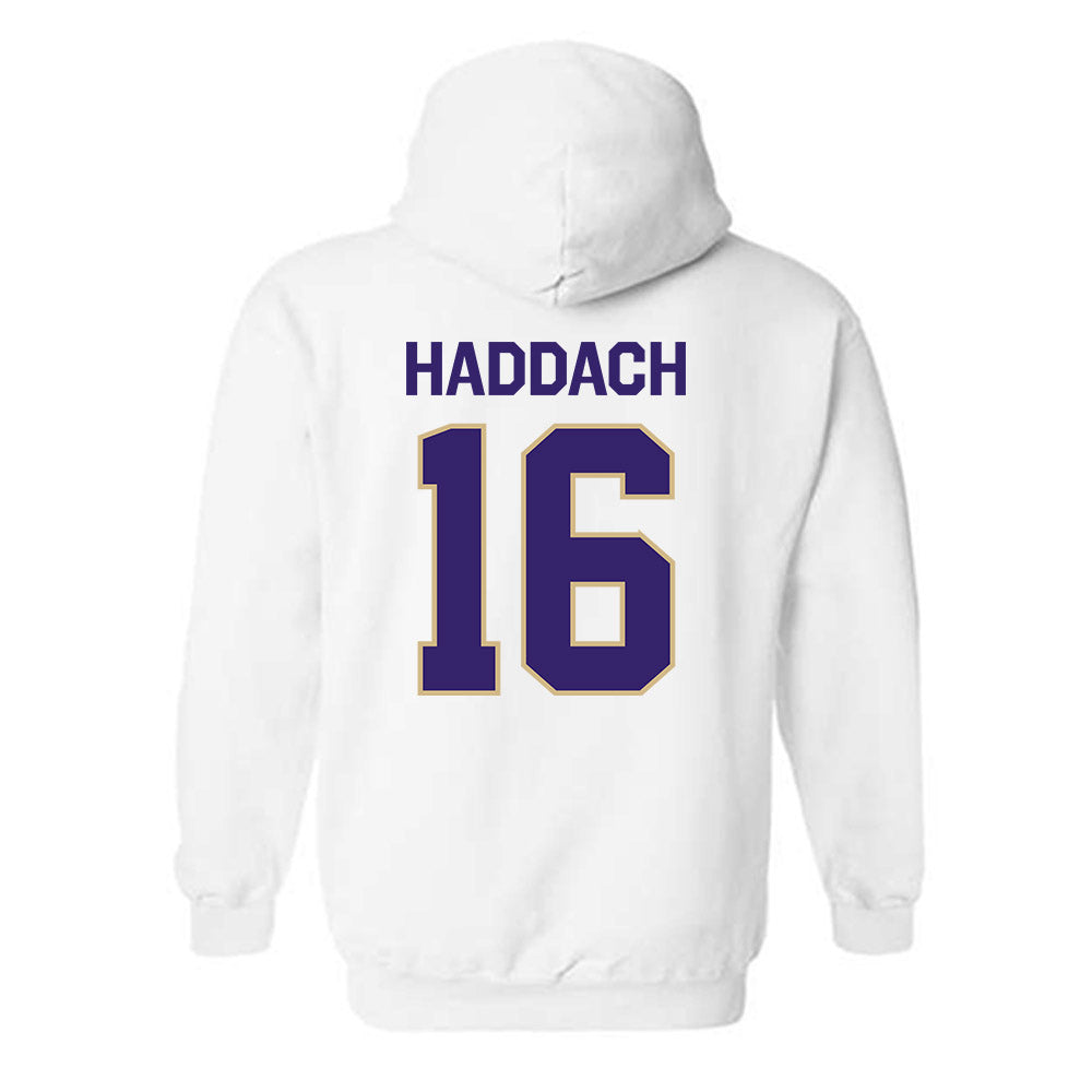 Washington - NCAA Women's Soccer : Nadira Haddach - Classic Shersey Hooded Sweatshirt-1