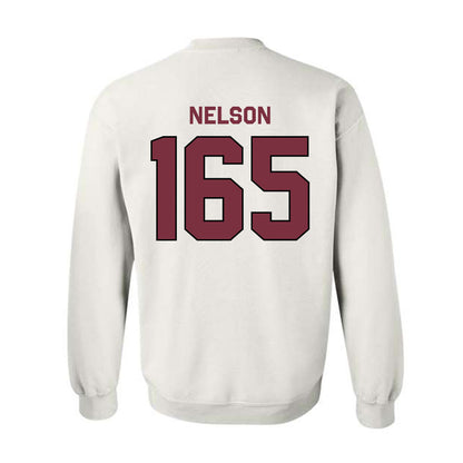 Bellarmine - NCAA Wrestling : Robby Nelson - Classic Shersey Crewneck Sweatshirt-1