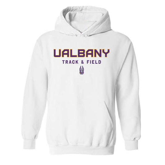 Albany - NCAA Men's Track & Field : Leonard Durau - Classic Shersey Hooded Sweatshirt-0