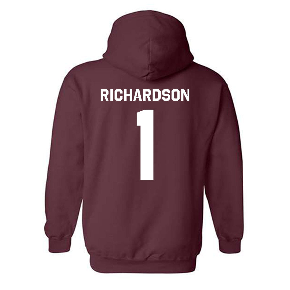 Fordham - NCAA Men's Basketball : Will Richardson - Classic Shersey Hooded Sweatshirt-1