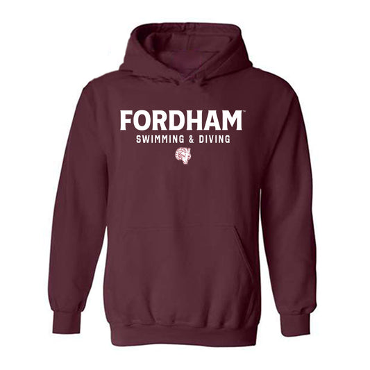 Fordham - NCAA Men's Swimming & Diving : Dylan Champagne - Classic Shersey Hooded Sweatshirt-0