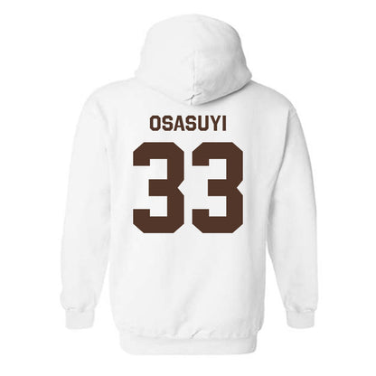 St. Bonaventure - NCAA Men's Basketball : Andrew Osasuyi - Classic Shersey Hooded Sweatshirt-1