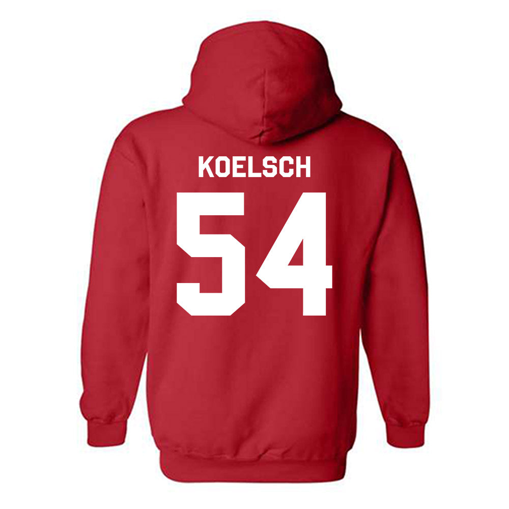 Northeastern - NCAA Men's Basketball : Liam Koelsch - Classic Shersey Hooded Sweatshirt-1
