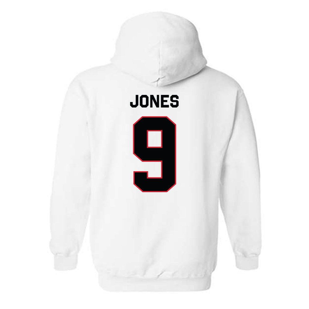 Northeastern - NCAA Men's Ice Hockey : Noah Jones - Classic Shersey Hooded Sweatshirt-1
